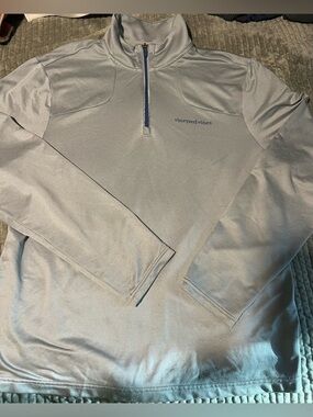 Vineyard Vines Light Gray Performance 1/4 Zip golf sports